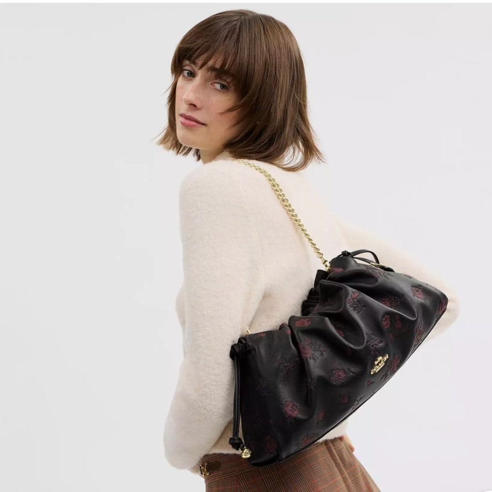 NWT! Faye Large Shoulder Bag With Floral Print